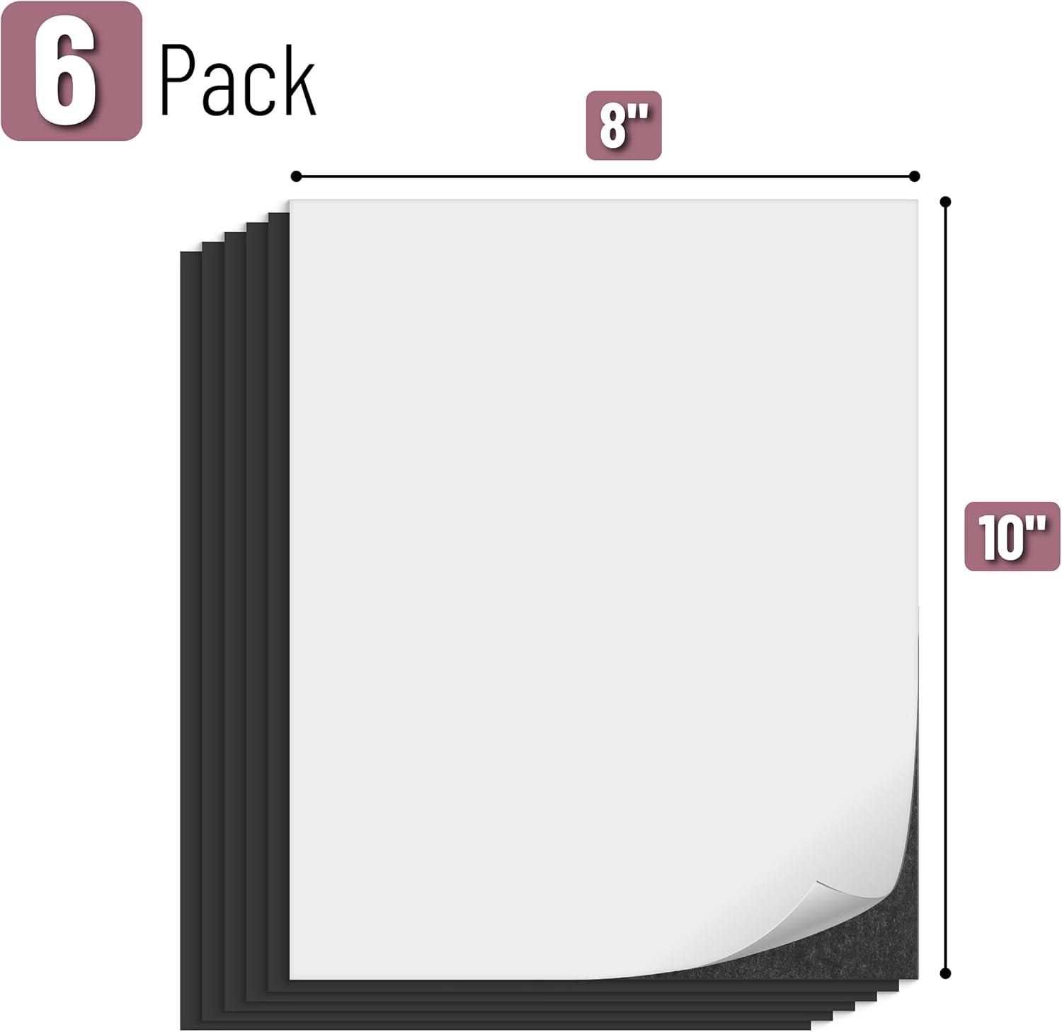 imageMr Pen Flexible Magnetic Sheets with Adhesive Backing 8quot x 10quot 30 Pack Magnet Sheets with Adhesive8 x 10