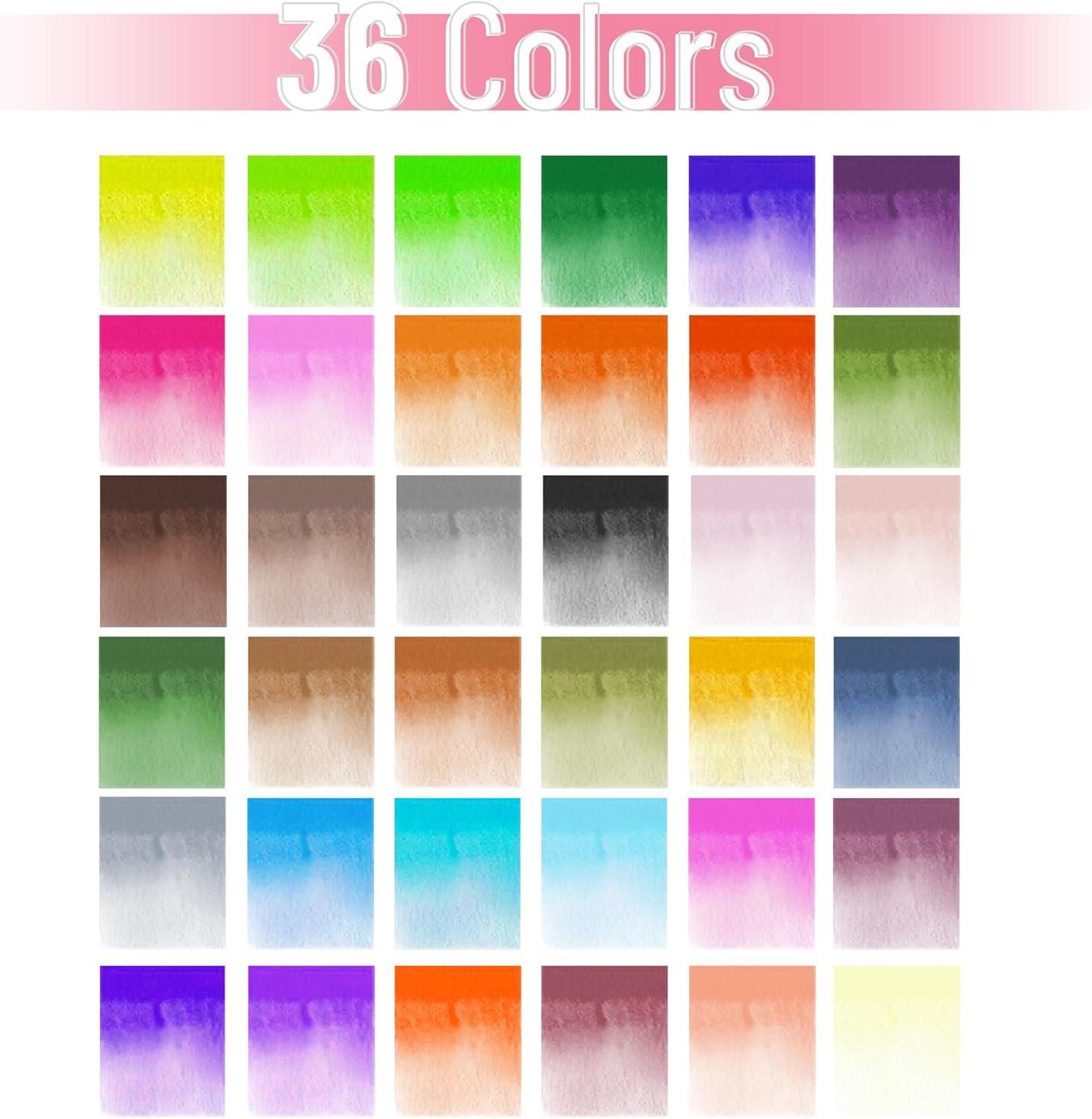 imageMr Pen Watercolor Brush Pens 36 Pack NonToxic Watercolor Markers with Flexible Paint Brush Pens for Coloring Books Calligraphy Blending Journaling ampamp Art Projects