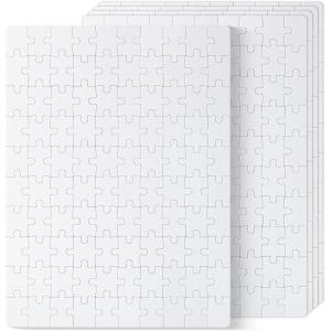 imageMr Pen Blank Puzzle 36 Pack 48 PiecesPack 85quot x 11quot White Blank Puzzles to Draw onWhite