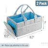 image:imageMr Pen Baby Diaper Caddy Organizer 2 Pack Blue Inside Large Baby Caddy Organizer with Handle Collapsible amp PortableBlue Inside