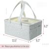 image:imageMr Pen Baby Diaper Caddy Organizer 2 Pack Blue Inside Large Baby Caddy Organizer with Handle Collapsible amp PortablePatterned Gray