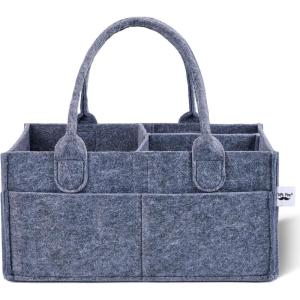 image:imageMr Pen Baby Diaper Caddy Organizer 2 Pack Blue Inside Large Baby Caddy Organizer with Handle Collapsible amp PortableCharcoal Gray