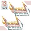 image:imageMr Pen Space Saving Hangers for Clothes 12 pcs Pastel Horizon Colors Plastic Multi Clothes Hangers Space Saving 5 Slots 360 Rotating HooksPastel Horizon