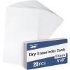 image:imageMr Pen Dry Erase Index Cards 5 x 8 20 pcs White Large Laminated Whiteboard Cards for School Work Housework Erasable Flashcards