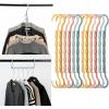 image:imageMr Pen Space Saving Hangers for Clothes 12 pcs Pastel Horizon Colors Plastic Multi Clothes Hangers Space Saving 5 Slots 360 Rotating HooksPastel Horizon