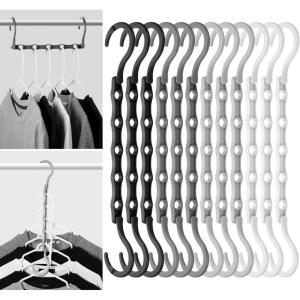 image:imageMr Pen Space Saving Hangers for Clothes 12 pcs Pastel Horizon Colors Plastic Multi Clothes Hangers Space Saving 5 Slots 360 Rotating HooksMixed Colors