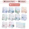 image:imageMr Pen Stationery Writing Paper with Envelopes 85 x 11 Inch 160 Pack50 Letter Writing Paper with 50 Envelopes and 60 Round Dot Sticker Cherry Blossoms Cute Stationary Set with 10 Design