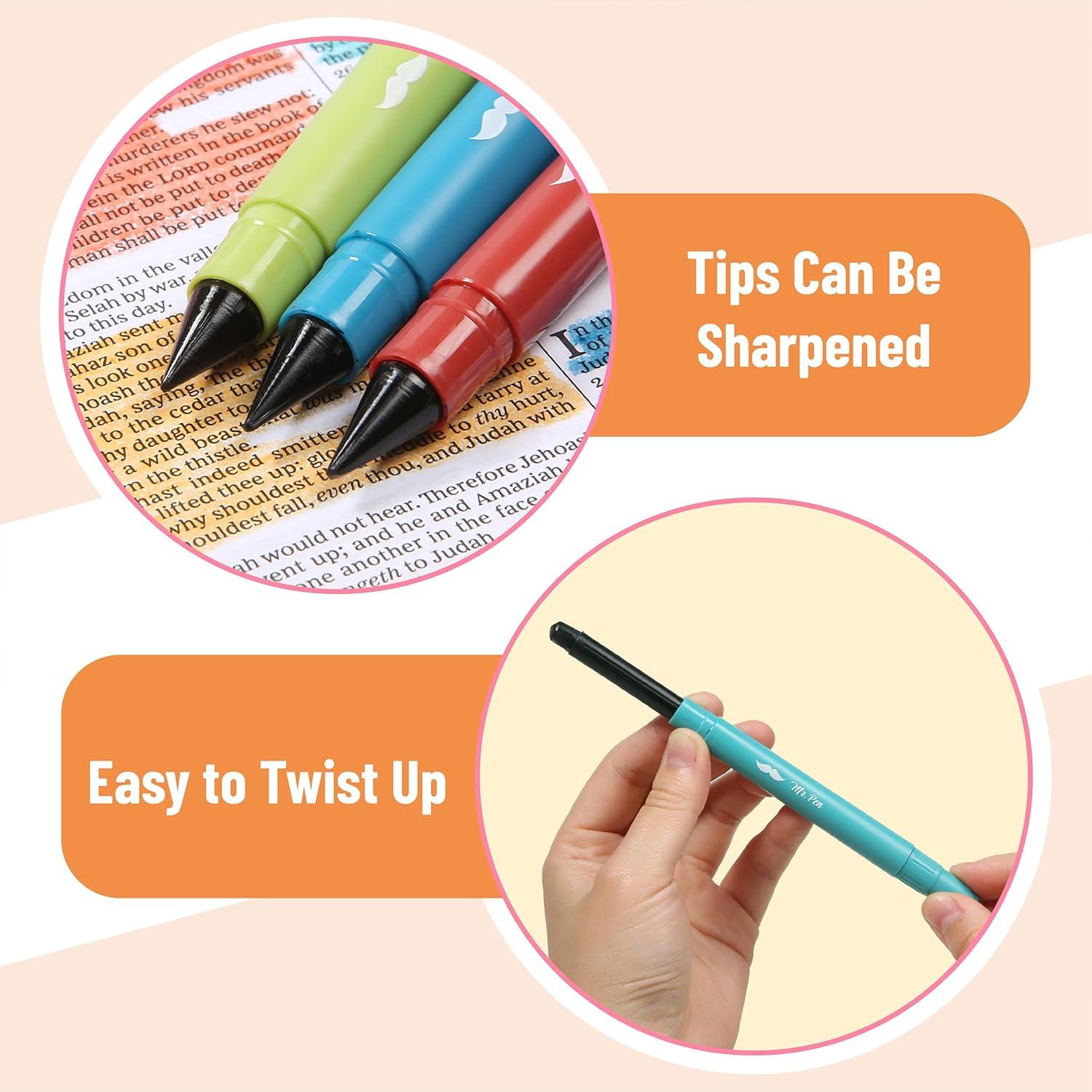 image:imageMr Pen Gel Highlighters 8 Pack Assorted Colors No Bleed Bible Markers