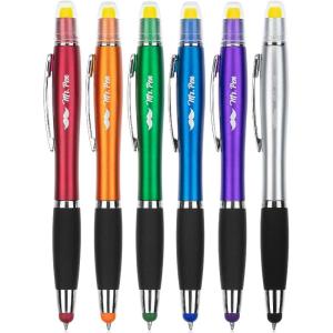image:imageMr Pen 3 in 1 Bible Highlighter Kit 6 pcs Colorful Barrels Yellow Highlighters Black Pens Touchscreen Stylus