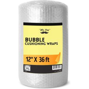 image:imageMr Pen Bubble Cushioning Wrap Roll 12 Inch X 36 Feet Perforated Every 12 Bubble Wrap for Packing Bubble Wrap Roll Packing Bubble Wrap for Moving Shipping Bubble Wrap Bubble Pouches Roll
