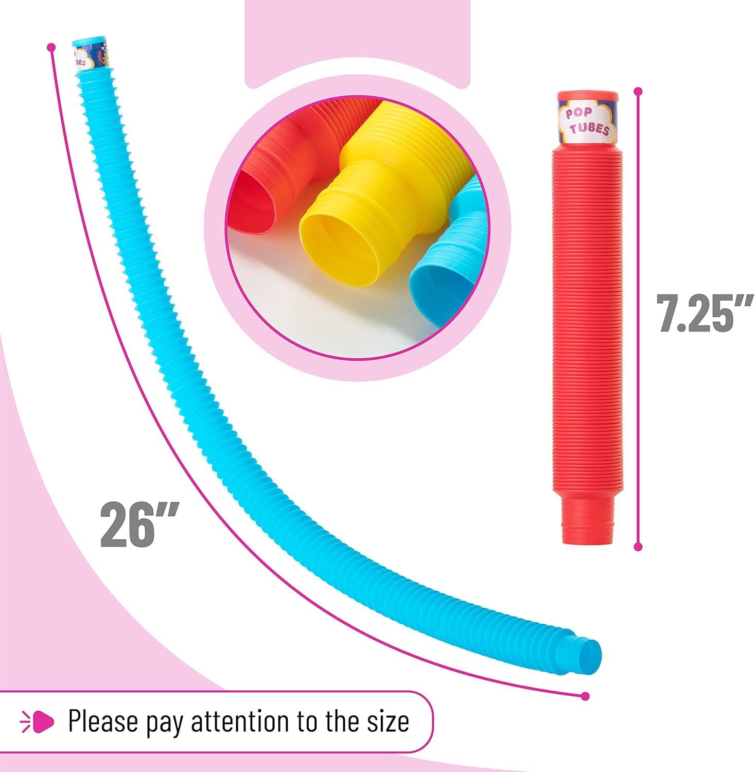 image:imageMr Pen Pop Tubes Sensory Toys 6 Pack Large Pop Tubes