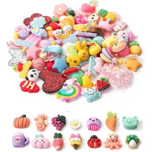 image:imageMr Pen Slime Charms 100pcs Resin Charms Charms for Slime Cute Charms Flatback Resin Charms Fake Candy CharmsSmall  Flat