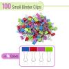 image:imageMr Pen Colored Binder Clips  075 34 inch 100 Pack  Colorful Binder Clips in Small Size  Office Supplies