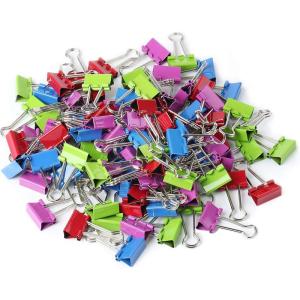 image:imageMr Pen Colored Binder Clips  075 34 inch 100 Pack  Colorful Binder Clips in Small Size  Office Supplies