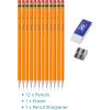 image:imageMr Pen Pencils with Sharpener and Eraser 12 Pencil 1 Metal Pencil Sharpener 1 Eraser Pencils and Sharpener Pencil and Sharpener Set School Supplies Pencil with Sharpener Erasers for Kids