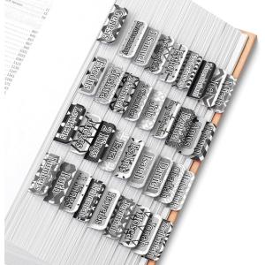 image:imageMr Pen Bible Tabs 75 pcs Abstract Gold Foil Lettering Laminated Bible Tabs for Women and MenBlack  White Enigma