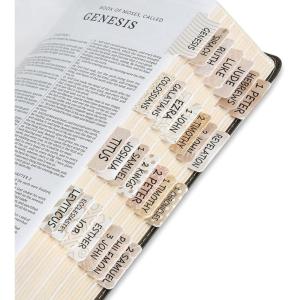 image:imageMr Pen Bible Tabs 75 pcs Abstract Gold Foil Lettering Laminated Bible Tabs for Women and MenCatholic Bibles