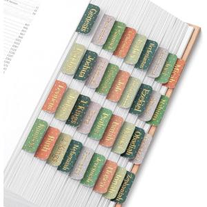 image:imageMr Pen Bible Tabs 75 pcs Abstract Gold Foil Lettering Laminated Bible Tabs for Women and MenNature Tones