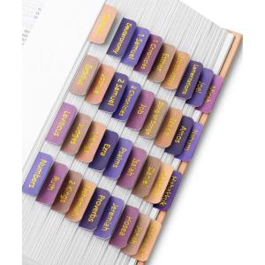 image:imageMr Pen Bible Tabs 75 pcs Earth Tone Gold Lettering Laminated Bible Tabs for Women and MenLavender Fields