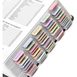 image:imageMr Pen Bible Tabs 75 pcs Earth Tone Gold Lettering Laminated Bible Tabs for Women and MenMorandi