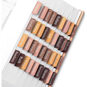 image:imageMr Pen Bible Tabs 75 pcs Earth Tone Gold Lettering Laminated Bible Tabs for Women and MenOak Forest