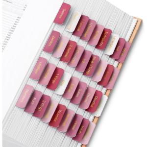 image:imageMr Pen Bible Tabs 75 pcs Earth Tone Gold Lettering Laminated Bible Tabs for Women and MenPlum Orchard
