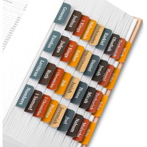 image:imageMr Pen Bible Tabs 75 pcs Earth Tone Gold Lettering Laminated Bible Tabs for Women and MenVelvet Ember