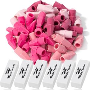 image:imageMr Pen Pencil Erasers Set 66 Pack Colorful LatexFree No SmudgePink Shades