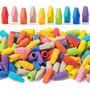 image:imageMr Pen Pencil Top Erasers 120 Pack Folk Festival Colors LatexFree amp No Smudge Pencil Eraser TopsBright