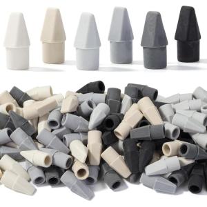image:imageMr Pen Pencil Top Erasers 120 Pack Folk Festival Colors LatexFree amp No Smudge Pencil Eraser TopsGrayscale