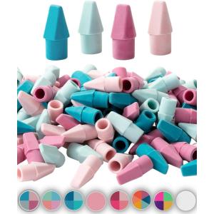 image:imageMr Pen Pencil Top Erasers 120 Pack Folk Festival Colors LatexFree amp No Smudge Pencil Eraser TopsMuted Pastel