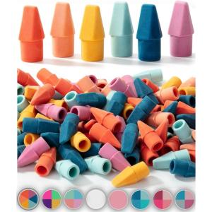 image:imageMr Pen Pencil Top Erasers 120 Pack Folk Festival Colors LatexFree amp No Smudge Pencil Eraser TopsVintage