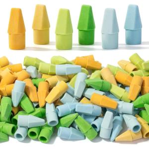 image:imageMr Pen Pencil Top Erasers 120 Pack Folk Festival Colors LatexFree amp No Smudge Pencil Eraser TopsYellow  Green  Blue