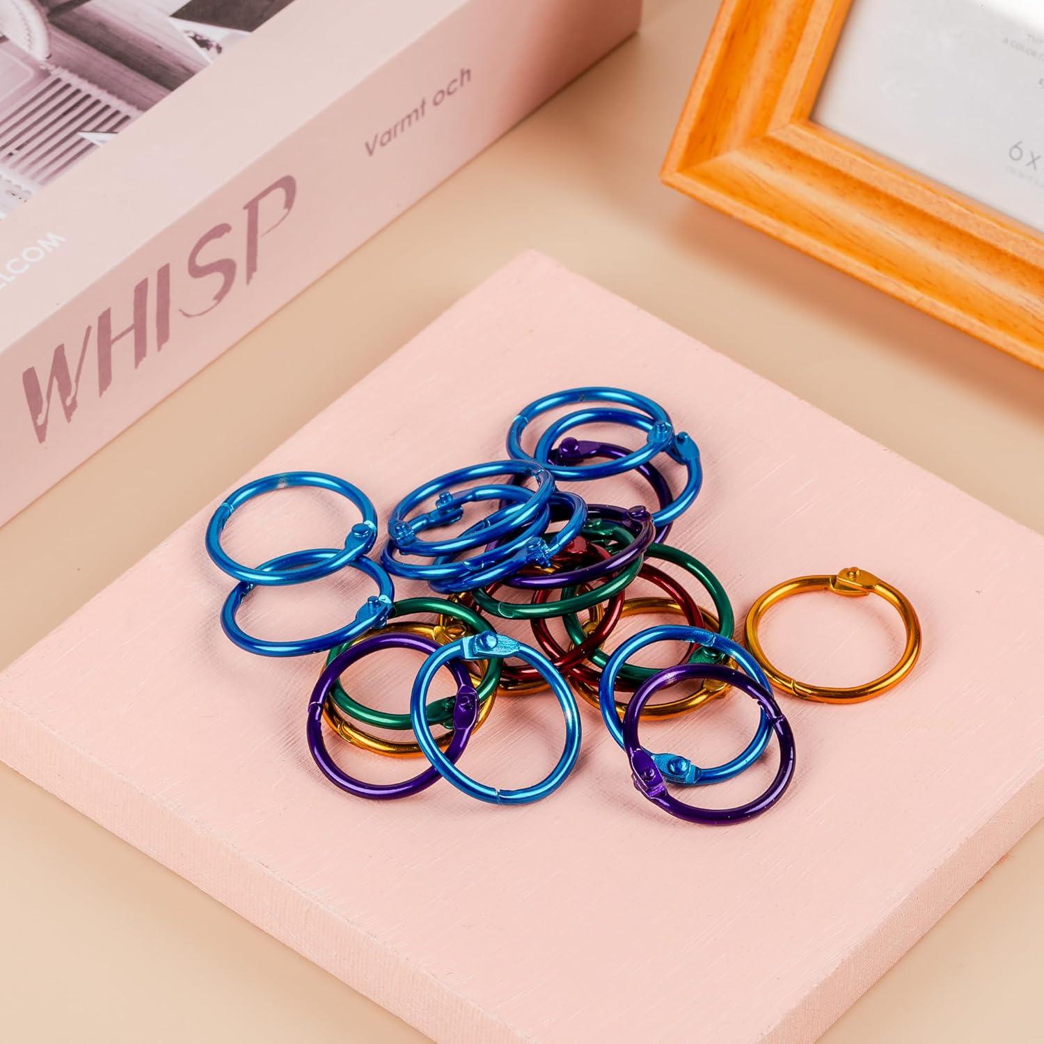 image:imageMr Pen Loose Leaf Binder Rings for Index Cards 3 Inch 24 Pack Metal Rings for Index CardsAssorted Colors