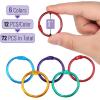 image:imageMr Pen Loose Leaf Binder Rings for Index Cards 3 Inch 24 Pack Metal Rings for Index CardsAssorted Colors