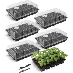 image:imageMr Pen 5Set Seed Starter Tray Kits Durable Plant Germination Trays with Humidity Vented Domes and Bases Ideal for Seed Starting Indoor Gardening and Greenhouse