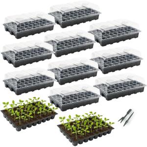image:imageMr Pen Seed Starter Tray Kits 10 Pack Total 400 Cells Durable Plant Germination Trays with Humidity Vented Domes and Bases Ideal for Seed Starting Indoor Gardening and Greenhouse