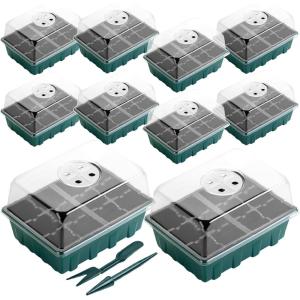 image:imageMr Pen Seed Starter Tray Kits 66x46 10 Set Total 120 Cells Durable Plant Germination Trays with Humidity Vented Domes and Bases Ideal for Seed Starting Indoor Gardening and Greenhouse