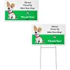 image:imageMr Pen Clean Up After Your Dog Signs 2 Pack with 1 Metal Stake No Dog Poop Lawn Signs UV Protected amp Waterproof Double Sided Pick Up After Your Dog Sign for YardGreen 2