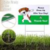 image:imageMr Pen Clean Up After Your Dog Signs 2 Pack with 1 Metal Stake No Dog Poop Lawn Signs UV Protected amp Waterproof Double Sided Pick Up After Your Dog Sign for YardGreen 1