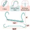 image:imageMr Pen Space Saving Hangers for Clothes 16 pcs Pastel Colors Plastic Multi Clothes Hangers Space Saving 5 Slots 360 Rotating HooksBoho Colors