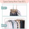 image:imageMr Pen Space Saving Hangers for Clothes 16 pcs Pastel Colors Plastic Multi Clothes Hangers Space Saving 5 Slots 360 Rotating HooksBoho Colors