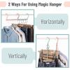 image:imageMr Pen Space Saving Hangers for Clothes 16 pcs Pastel Colors Plastic Multi Clothes Hangers Space Saving 5 Slots 360 Rotating HooksBoho Colors
