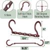 image:imageMr Pen Space Saving Hangers for Clothes 16 pcs Pastel Colors Plastic Multi Clothes Hangers Space Saving 5 Slots 360 Rotating HooksMahogany