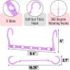 image:imageMr Pen Space Saving Hangers for Clothes 16 pcs Pastel Colors Plastic Multi Clothes Hangers Space Saving 5 Slots 360 Rotating HooksPlayful Pop