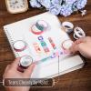 image:imageMr Pen Washi Tape Set 10 Rolls 15mm Wide 5 YardsRoll Summer Fiesta Design Glitter Silver amp Gold Foil Washi Tape for JournalingGeo Labyrinth