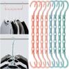 image:imageMr Pen Space Saving Hangers for Clothes 16 pcs Pastel Colors Plastic Multi Clothes Hangers Space Saving 5 Slots 360 Rotating HooksBoho Colors