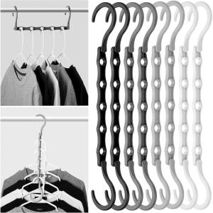 image:imageMr Pen Space Saving Hangers for Clothes 16 pcs Pastel Colors Plastic Multi Clothes Hangers Space Saving 5 Slots 360 Rotating HooksMixed Colors