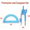 image:imageMr Pen Compass and Protractor Set 12 Sets Colorful Bulk Math Compass for Geometry and DrawingBlue