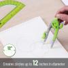 image:imageMr Pen Compass and Protractor Set 12 Sets Colorful Bulk Math Compass for Geometry and DrawingLight Green
